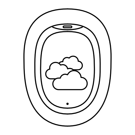 Flugzeugfenster